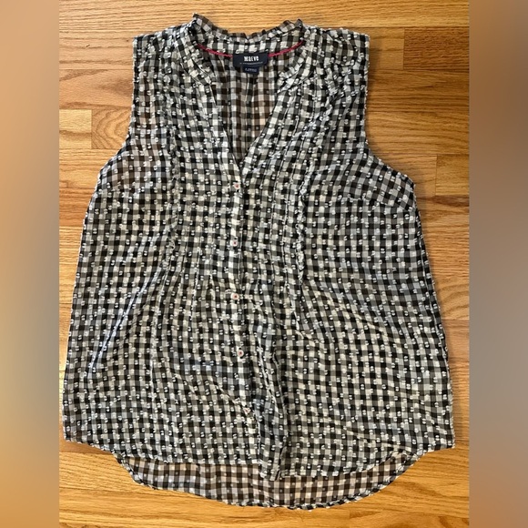 Anthropologie Maeve Gingham Sleeveless Buttondown - Size XS - Picture 2 of 12